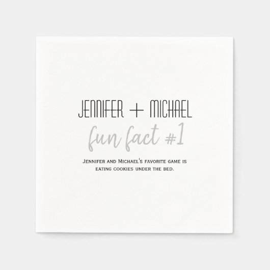 Fun Facts Wedding Serviette (Vorderseite)