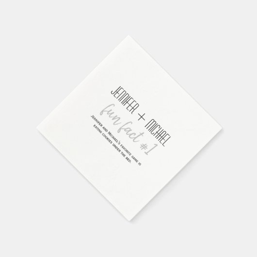 Fun Facts Wedding Serviette (Ecke)