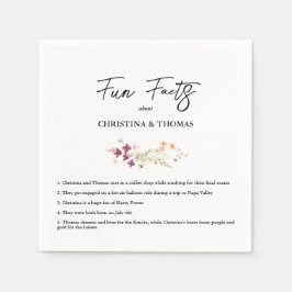 Fun Facts Wedding Serviette