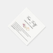 Fun Facts Wedding Serviette (Ecke)
