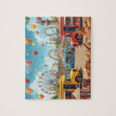 Fun Fair Carnival Food Trucks Roller Coaster Puzzle (Vertikal)