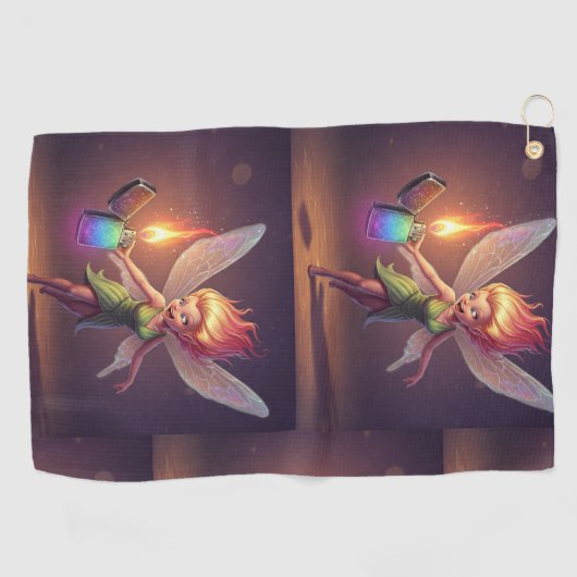 Fun Fairy Wipe Golf Towel Golfhandtuch (Horizontal)