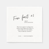Fun Fakt #4 Wedding Cocktail Napkins Serviette (Vorderseite)