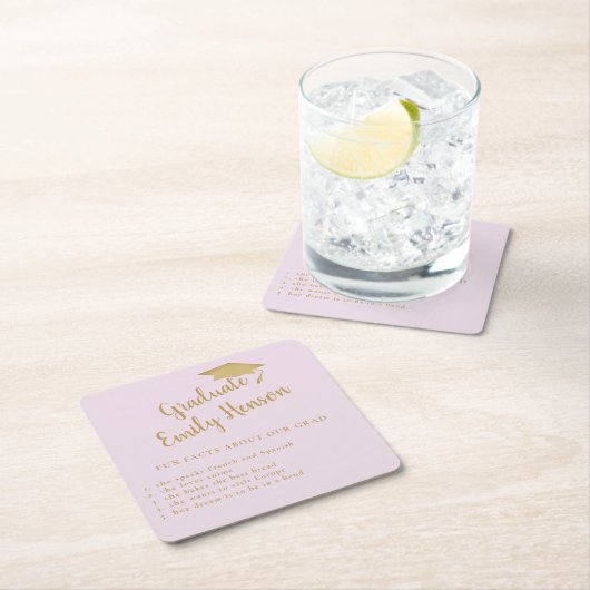 Fun Fakt über die Graduate Simple Graduation Party Rechteckiger Pappuntersetzer (Vor Ort)