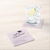 Fun Fakt über die Graduate Simple Graduation Party Rechteckiger Pappuntersetzer (Vor Ort)