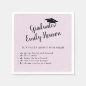 Fun Fakt über die Graduate Simple Graduation Party Serviette (Vorderseite)
