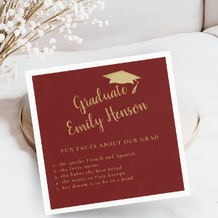 Fun Fakt über die Graduate Simple Graduation Party Serviette