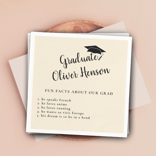 Fun Fakt über die Graduate Simple Graduation Party Serviette