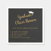 Fun Fakt über Graduate Black Graduation Party Serviette (Vorderseite)