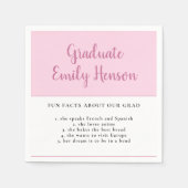 Fun Fakt über Graduate Pink Simple Abschluss Na Serviette (Vorderseite)