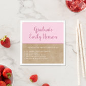 Fun Fakt über Graduate Pink Simple Abschluss Serviette (Beispiel)
