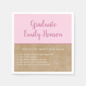 Fun Fakt über Graduate Pink Simple Abschluss Serviette (Vorderseite)
