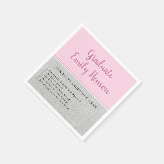 Fun Fakt über Graduate Pink Simple Abschluss Serviette (Ecke)