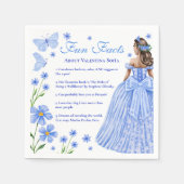Fun Fakten Baby Blue Quinceñera Floral Serviette (Vorderseite)