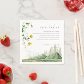 Fun Fakten Bergwald Boho Wildblume Hochzeit Serviette (Beispiel)