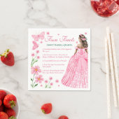 Fun Fakten Blush Pink Quinceñera Floral Serviette (Beispiel)