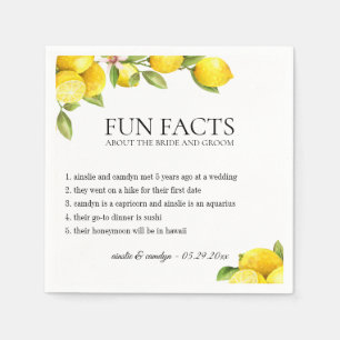 Fun Fakten Citrus Orchard Personalisiert Serviette