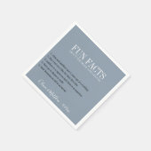 Fun Fakten Dusty Blue Serviette (Ecke)
