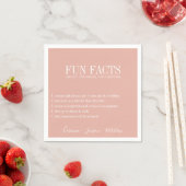 Fun Fakten Dusty Rose Personalisiert Serviette (Beispiel)