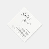 Fun Fakten Einfaches Schwarz-Weiß-Brautparty Serviette (Ecke)