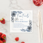 Fun Fakten Floral Moderne Hochzeit Napkins Serviette (Beispiel)