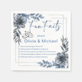 Fun Fakten Floral Moderne Hochzeit Napkins Serviette (Vorderseite)