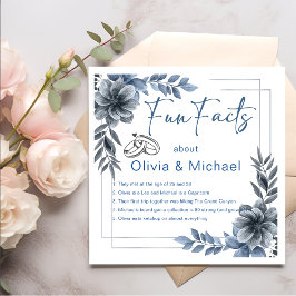 Fun Fakten Floral Moderne Hochzeit Napkins Serviette