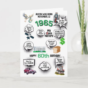 Fun Fakten Geboren 1965 Geburtstagskarte Dankeskarte