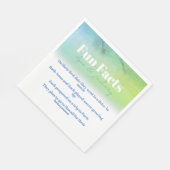 Fun Fakten Grün und Blau Polterabend Serviette (Ecke)