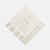 Fun Fakten Grün und Rosa Blütenmonogramm Hochzeit Serviette (Ecke)
