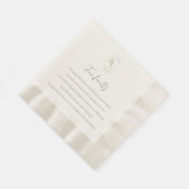 Fun Fakten Grüne Blumenmonogramm Hochzeit Serviette (Ecke)