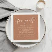 Fun Fakten Moderne Minimalistisch Terracotta auf d Serviette