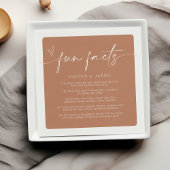 Fun Fakten Moderne Minimalistisch Terracotta auf d Serviette