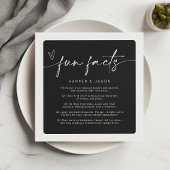 Fun Fakten Moderne Minimalistische Schwarz & Weiß Serviette