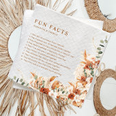 Fun Fakten Moderne Terracotta Chic Blumenhochzeit Serviette