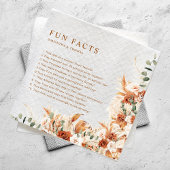 Fun Fakten Moderne Terracotta Chic Blumenhochzeit Serviette