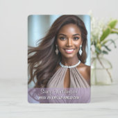 Fun Fakten Pageant Promo Autograph Cards Einladung (Stehend Vorderseite)