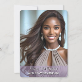 Fun Fakten Pageant Promo Autograph Cards Einladung