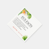 Fun Fakten Tropische Folien Personalisiert Serviette (Ecke)