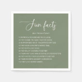 Fun Fakten über Braut und Groom Hochzeit Serviette (Vorderseite)