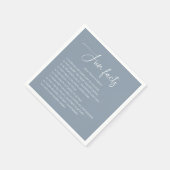 Fun Fakten über Braut und Groom Hochzeit Serviette (Ecke)