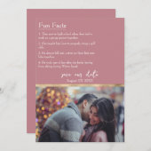 Fun Fakten über das Foto von Braut und Bräutigam R Einladung (Vorne/Hinten)
