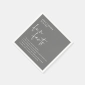 Fun Fakten über das Paar Gray Wedding Serviette (Ecke)