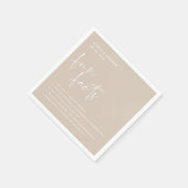 Fun Fakten über das Paar Sandy Beige Wedding Serviette (Ecke)
