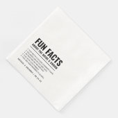 Fun Fakten über die Braut + Groom Hochzeit Serviette (Ecke)