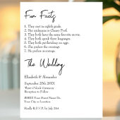 Fun Fakten über die Braut und die Groom Moderne Ho Einladung