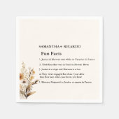 Fun Fakten über die Hochzeit der Neugeborenen Wild Serviette (Vorderseite)