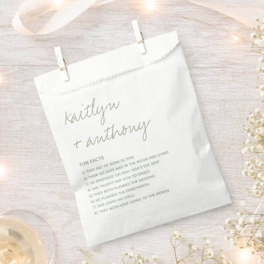 Fun Fakten über die neuerdings moderne Hochzeit Geschenktütchen (Ausgeschnitten)