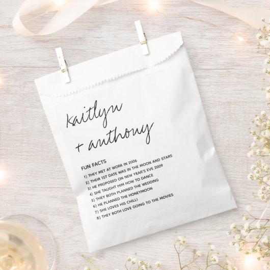 Fun Fakten über die neuerdings moderne Hochzeit Geschenktütchen (Ausgeschnitten)