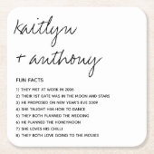 Fun Fakten über die neuerdings moderne Hochzeit Rechteckiger Pappuntersetzer (Vorderseite)